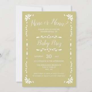 Invitación de bebé Talavera Mexicana