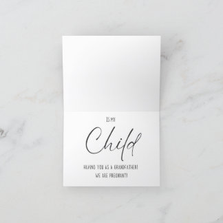 Invitación de bebé y embarazo al abuelo