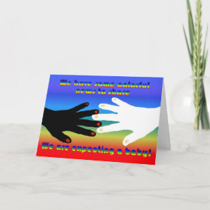 Invitación de bebés interracial para parejas mixta