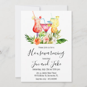 Invitación de bebidas de cóctel para inauguración