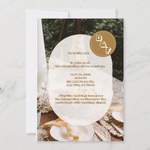Invitación de Beige Boho Boda Brunch