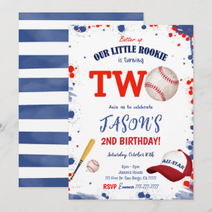 Invitación de béisbol para cumpleaños 2