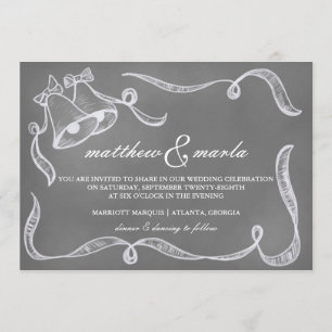 Invitación de Belces de boda de la pizarra del