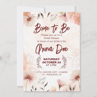invitación de bendición para la futura novia