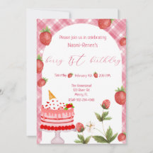 Invitación de Berry First Birthday