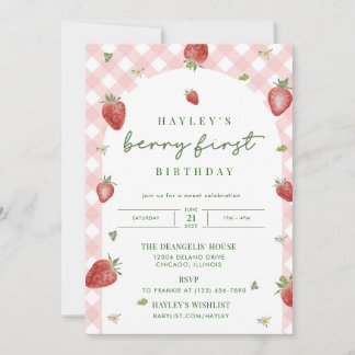 Invitación de Berry First Birthday