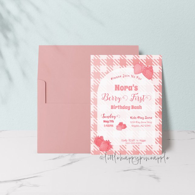 Invitación de Berry First Birthday (Subido por el creador)