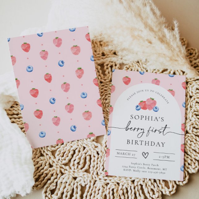 Invitación de Berry First Birthday (Subido por el creador)