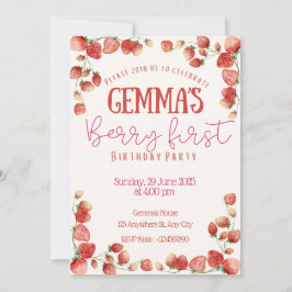 Invitación de Berry First Birthday