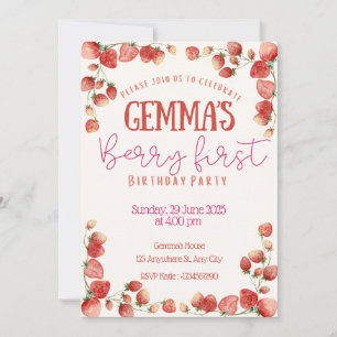 Invitación de Berry First Birthday