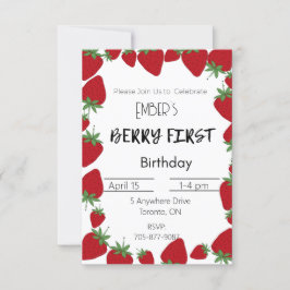 Invitación de Berry First Birthday