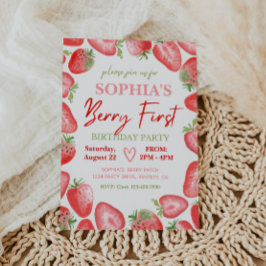 Invitación de Berry First Birthday | Fresa