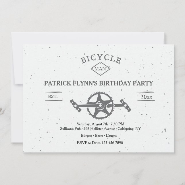 Invitación de Bicicleta (Anverso)