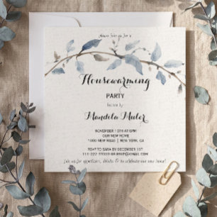 Invitación de bienvenida a casa de estilo botánico