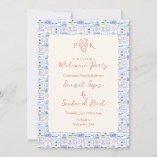 Invitación de bienvenida a la fiesta de Nantucket
