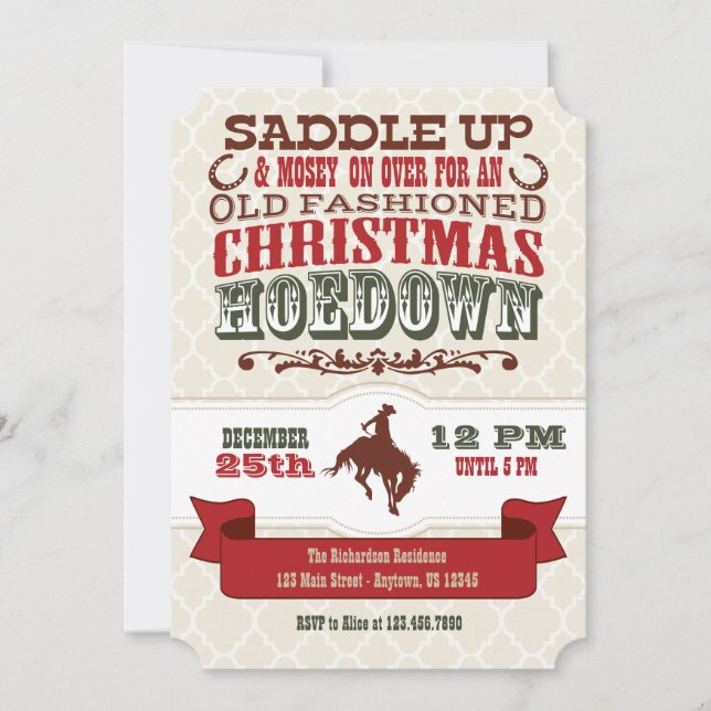 Invitación de bienvenida a navidades (Anverso)