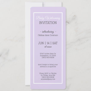 Invitación de Bienvenida al Bebé/Presentación del 