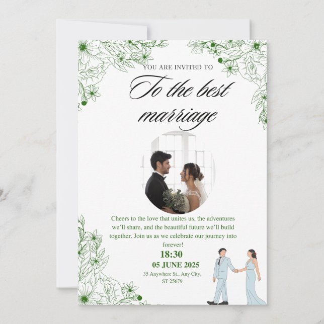 Invitación de bienvenida con un gran diseño (Anverso)