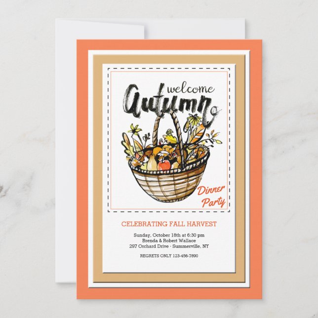 Invitación de Bienvenida Otoño (Anverso)