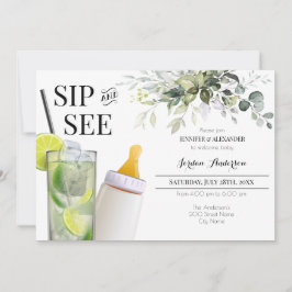 Invitación de bienvenida para tomar y ver al bebé