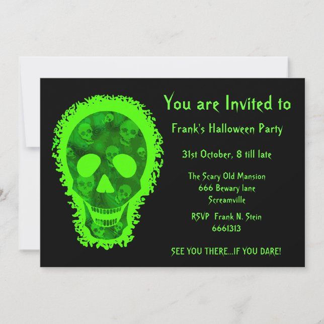 Invitación de Big Skull Green (Anverso)