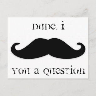 Invitación de bigote te hago una pregunta