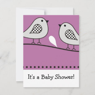 Invitación de Bird Baby Shower : ::Rosa