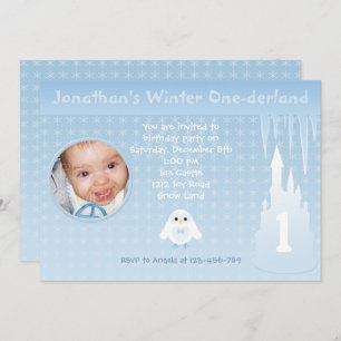 Invitación de Birthday Boy Winter
