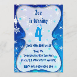 Invitación de bithday para invierno