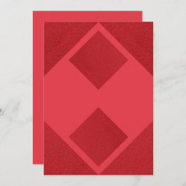 Invitación de Bloque de Diamante Rojo de Tomate -
