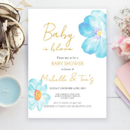 Invitación de Blue Baby in Bloom