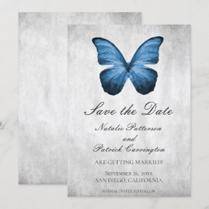 Invitación de Blue Butterfly para guardar la fecha
