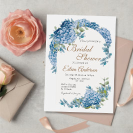 Invitación de Blue Floral Garden Bridal Shower