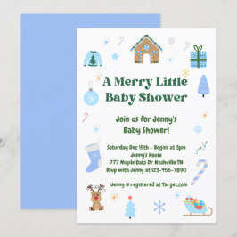 Invitación de Blue Merry Little Baby Shower Boy