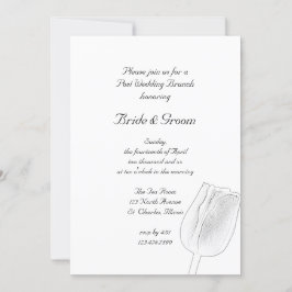 Invitación de boceto de tulipán para brunch de pri