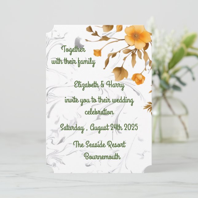 Invitación de Boda  (Anverso de pie)