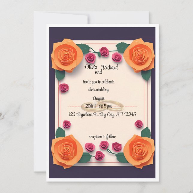 invitación de boda (Anverso)