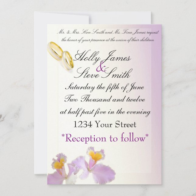 invitación de boda (Anverso)