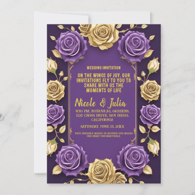 invitación de boda (Anverso)