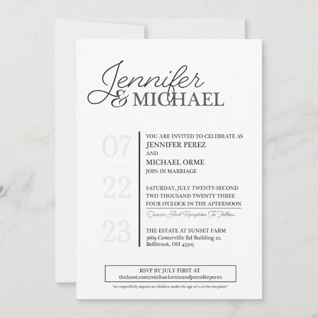 Invitación de boda (Anverso)