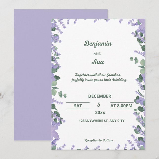 Invitación de Boda (Anverso / Reverso)