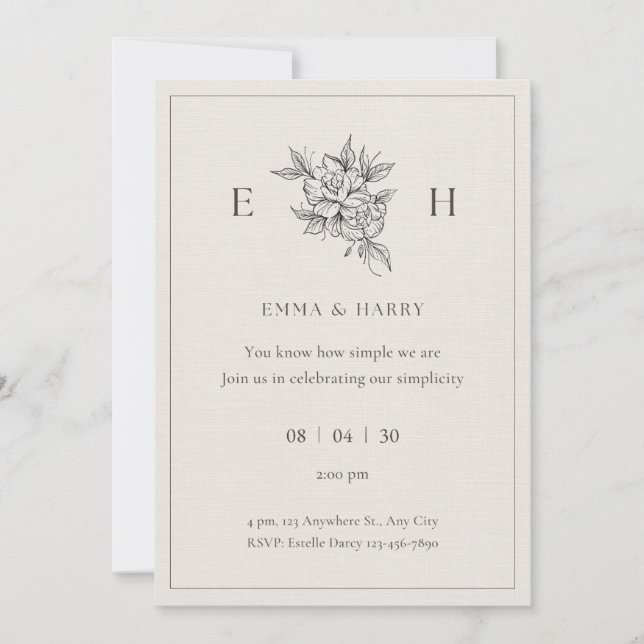 invitación de boda (Anverso)