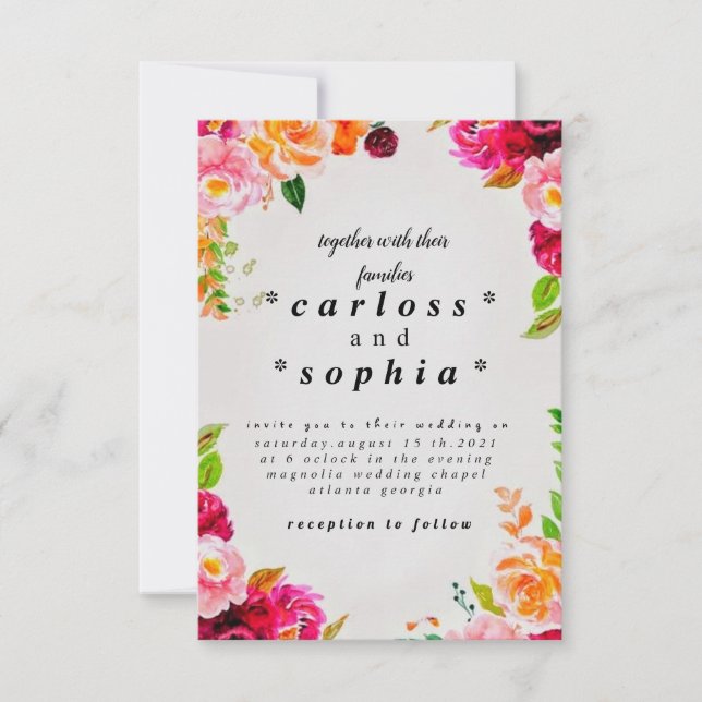 invitación de boda (Anverso)
