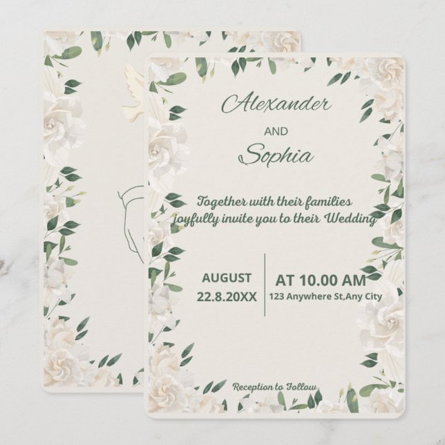 Invitación de Boda (Anverso / Reverso)