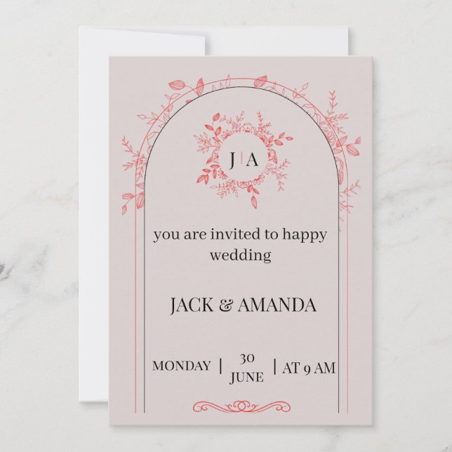 invitación de boda (Anverso)