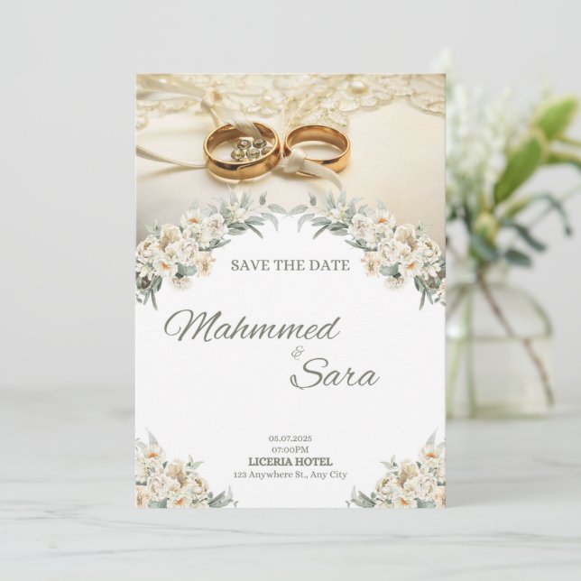 Invitación de Boda (Anverso de pie)