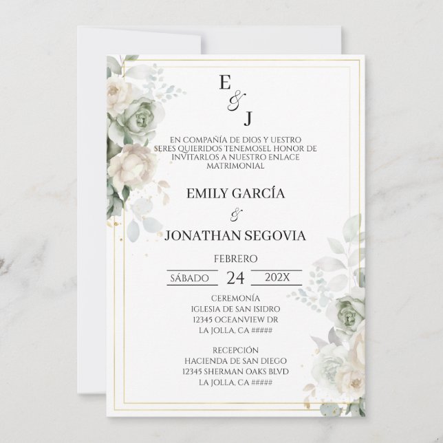 invitación de boda (Anverso)