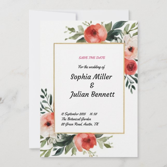 invitación de boda (Anverso)