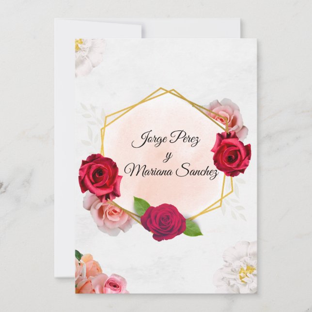 Invitacion de boda (Anverso)