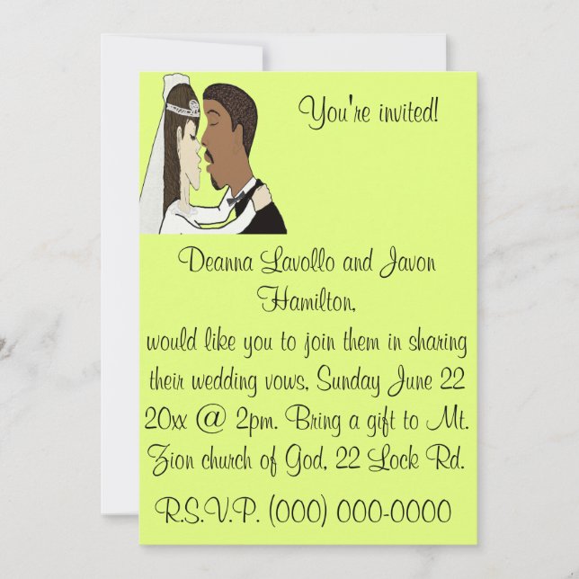 Invitación de boda (Anverso)